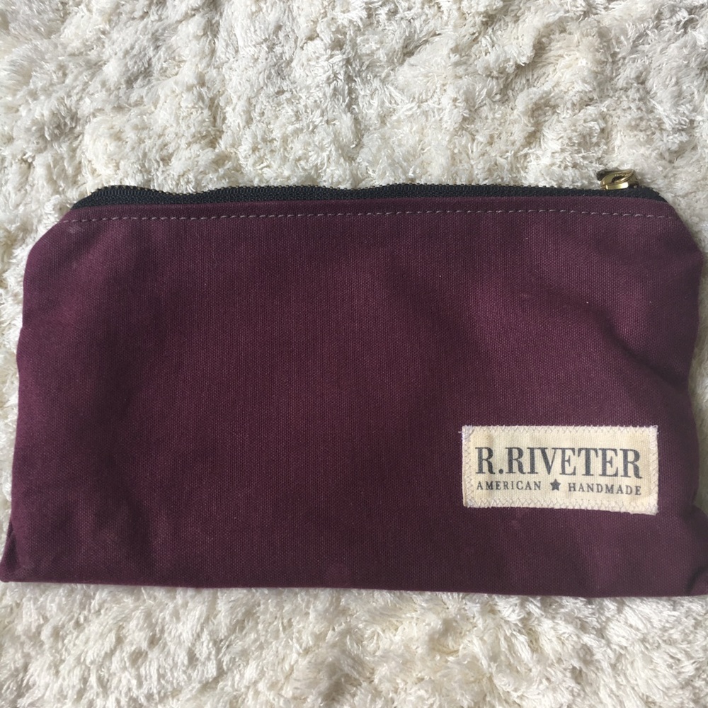 Maroon R. Riveter Zipper Pouch